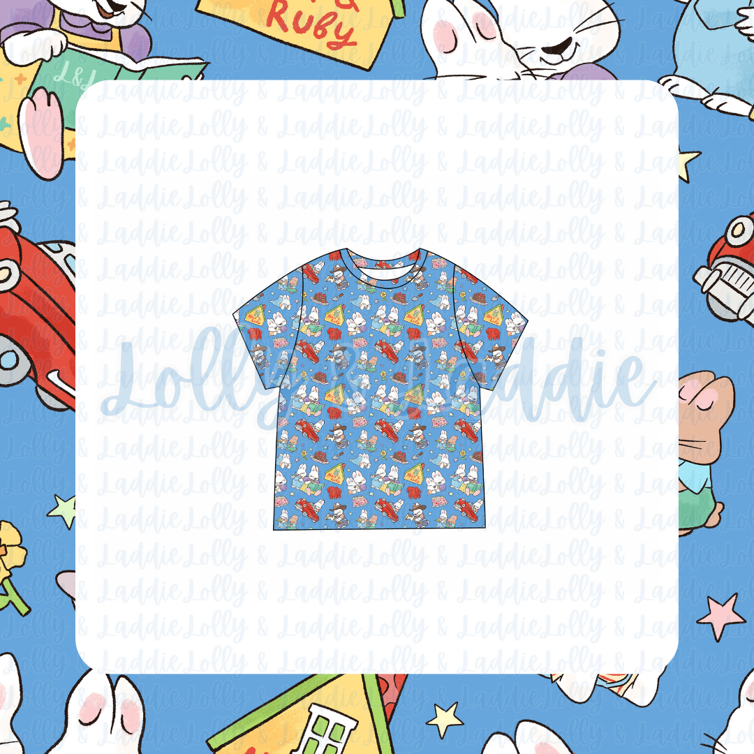 Bunny Business - Adult (Short-Sleeve Pajama Top) (PRE-ORDER)