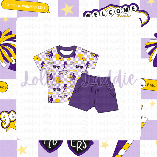 Geaux Tigers - Kid (Short Sleeve Play Set) (READY-TO-SHIP)