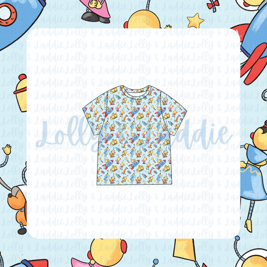 Beep, Boop, & Beyond - Adult (Short-Sleeve Pajama Top) (PRE-ORDER)