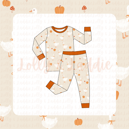 The Great Pumpkin Waddle - Kid (Pant Set) (READY-TO-SHIP)