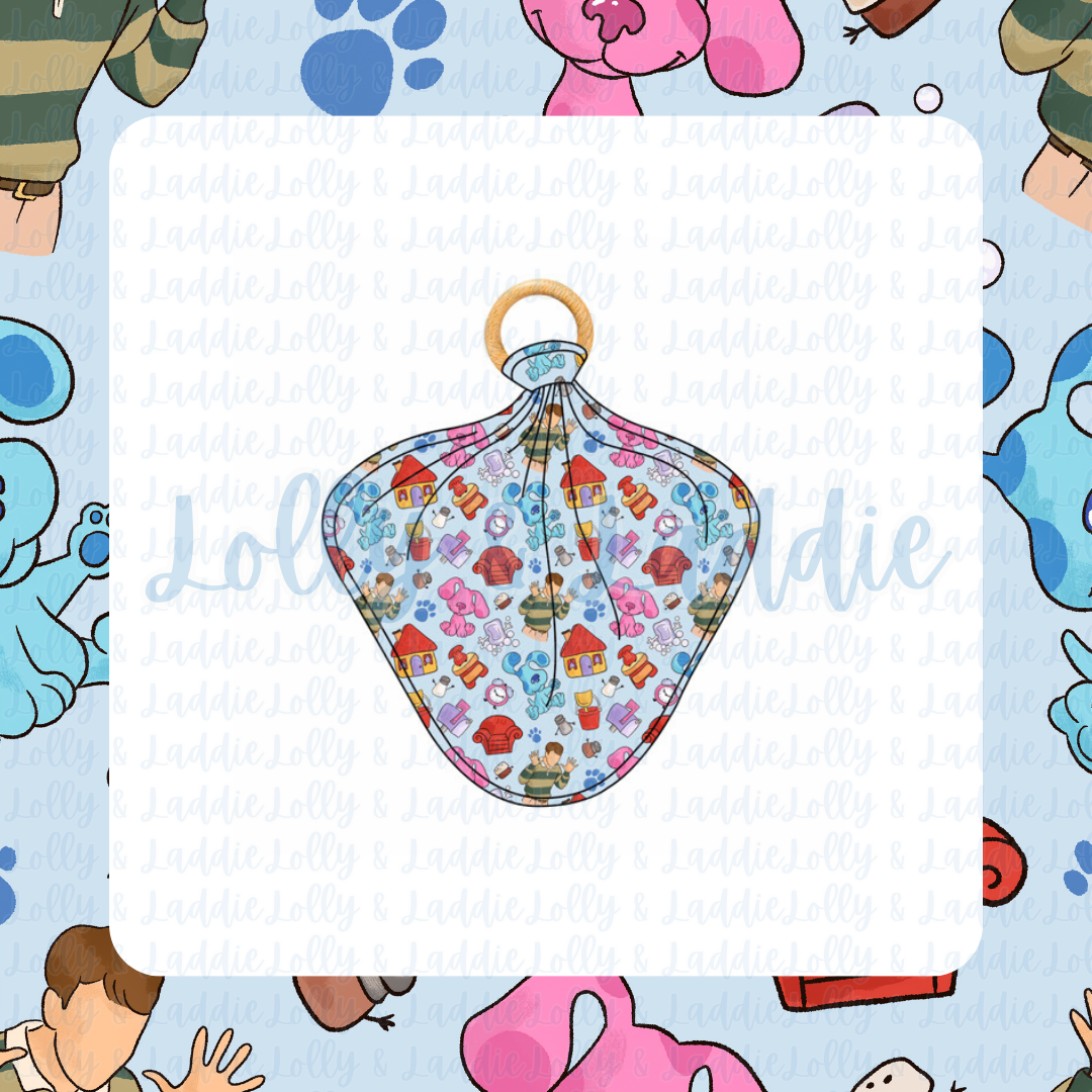 Pawprint Trail - Lovey with Removable Wooden Teething Ring (PRE-ORDER)