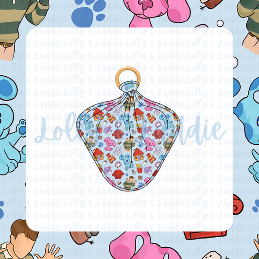 Pawprint Trail - Lovey with Removable Wooden Teething Ring (PRE-ORDER)