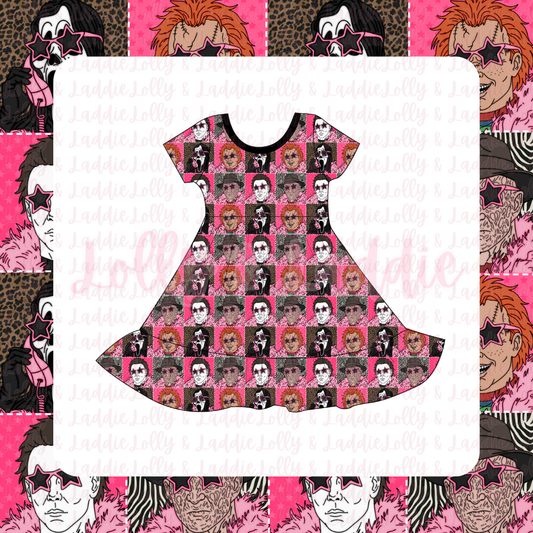 Scream Queens - Short Sleeve Twirl Dress (READY-TO-SHIP)