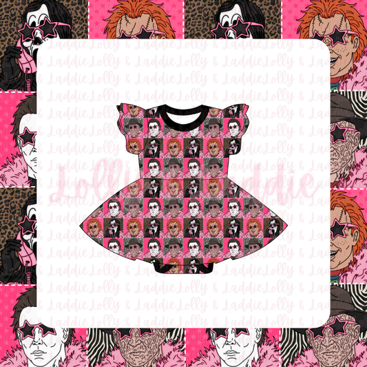 Scream Queens - Short Sleeve Twirl Dress with Bodysuit (READY-TO-SHIP)
