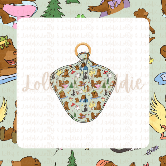 Little Cub, Big World - Lovey with Removable Wooden Teething Ring (PRE-ORDER)