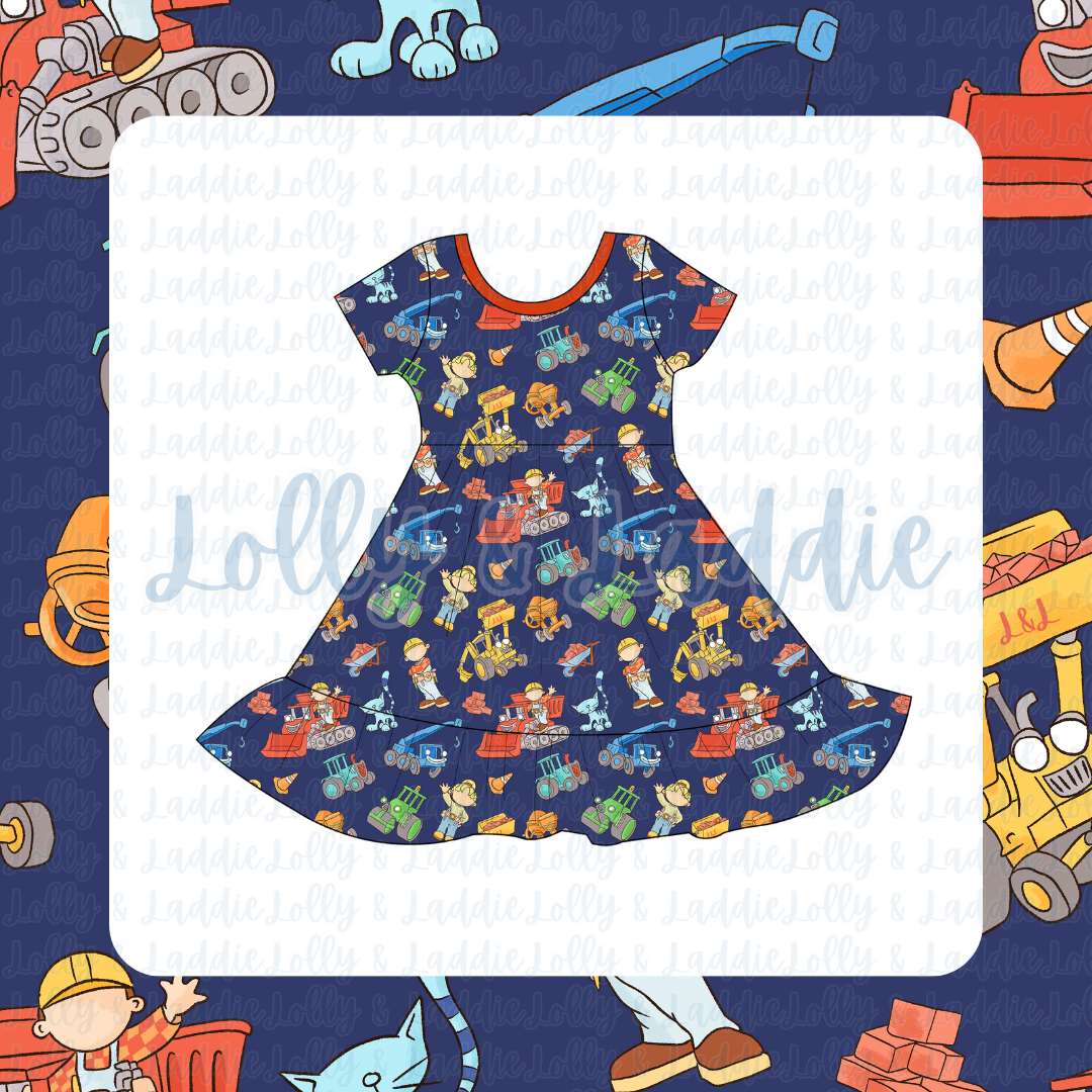 Can We Fix It? - Short Sleeve Twirl Dress (PRE-ORDER)