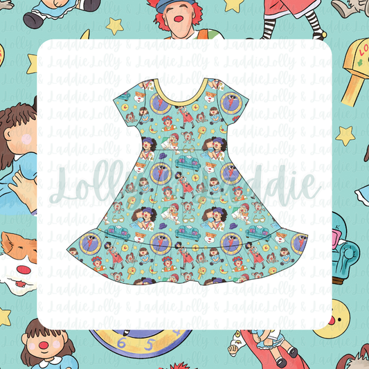 Ten Second Tidy - Short Sleeve Twirl Dress (PRE-ORDER)
