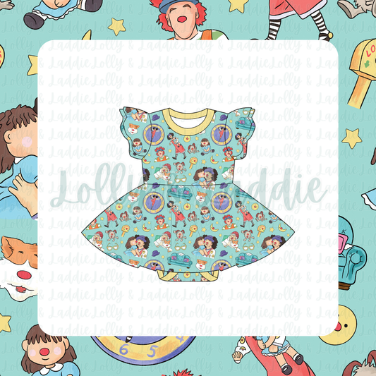 Ten Second Tidy - Short Sleeve Twirl Dress with Bodysuit (PRE-ORDER)