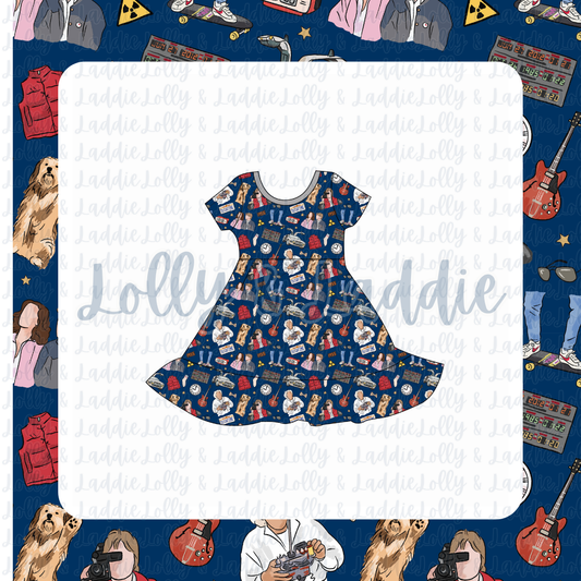 Retro Rewind - Short Sleeve Twirl Dress (READY-TO-SHIP)