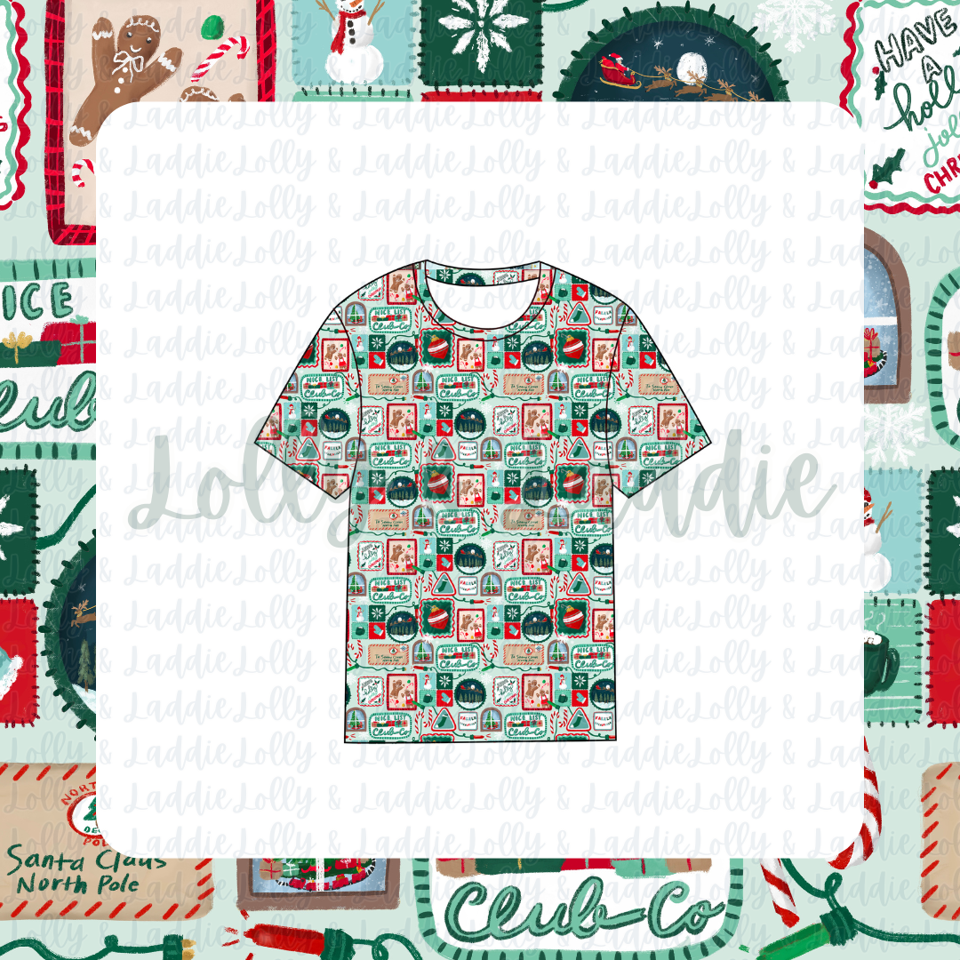 Nice List Club - Adult (Short-Sleeve Pajama Top) (PRE-ORDER)