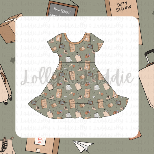 Little Hero Life - Short Sleeve Twirl Dress (READY-TO-SHIP)