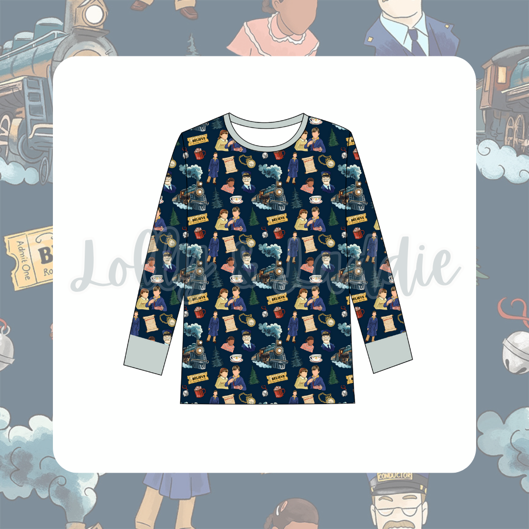 Magic Carpet On A Rail - Adult (Pajama Top) (READY-TO-SHIP)