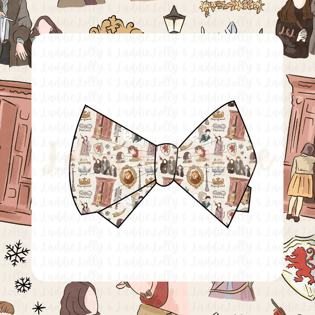 Through The Wardrobe - 3" Bow Clip (READY-TO-SHIP)