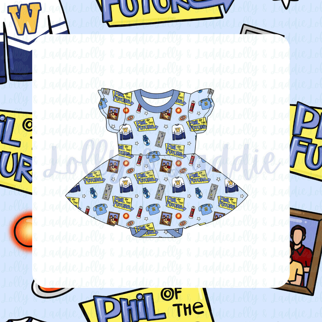 Time Jump - Short Sleeve Twirl Dress with Bodysuit (READY-TO-SHIP)