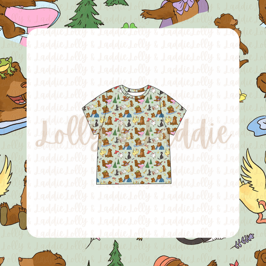Little Cub, Big World - Adult (Short-Sleeve Pajama Top) (PRE-ORDER)