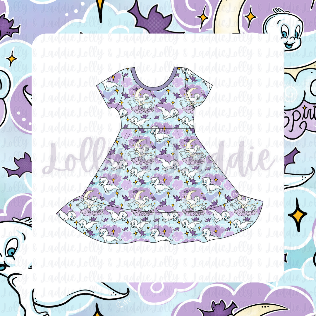 Little Spirit Club - Short Sleeve Twirl Dress (PRE-ORDER)