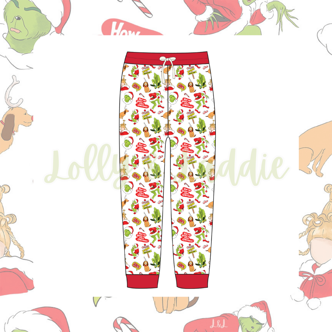 You’re A Mean One - Adult (Jogger Pants) (READY-TO-SHIP)