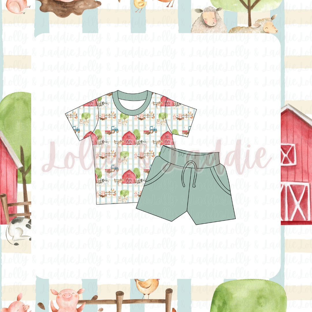 Little Red Barn - Kid (Short Sleeve Play Set) (READY-TO-SHIP)