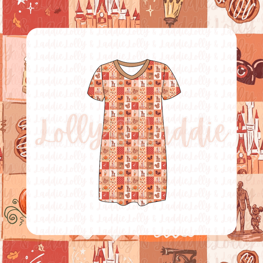 Pumpkins & Pixie Dust - Women’s Sleep Dress (READY-TO-SHIP)