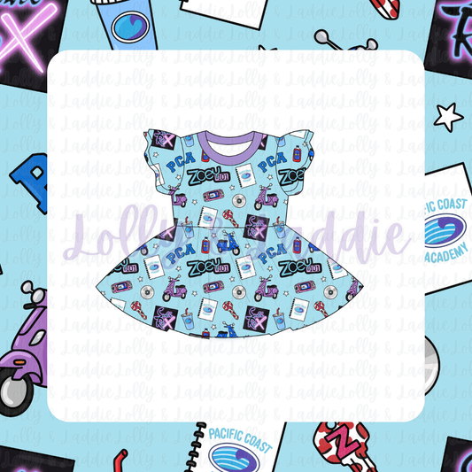 PCA Besties - Short Sleeve Twirl Dress (READY-TO-SHIP)