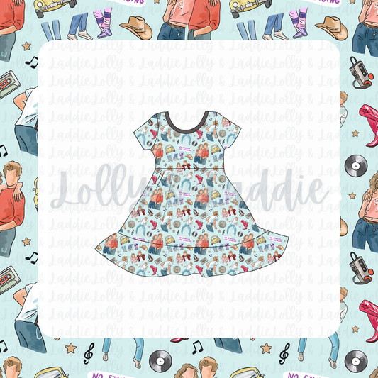 Cut Loose - Short Sleeve Twirl Dress (READY-TO-SHIP)