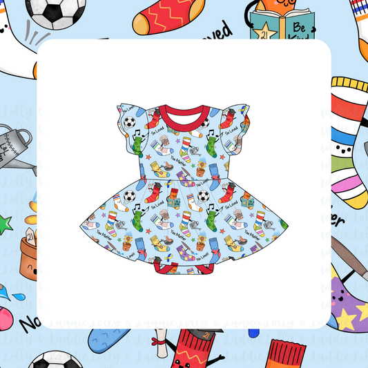 Limitless - Short Sleeve Twirl Dress with Bodysuit (READY-TO-SHIP)