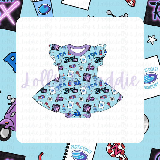 PCA Besties - Short Sleeve Twirl Dress with Bodysuit (READY-TO-SHIP)