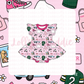 Princeton Girl 818 - Short Sleeve Twirl Dress with Bodysuit (READY-TO-SHIP)