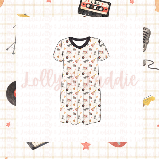 Jam Session - Women’s Sleep Dress (READY-TO-SHIP)