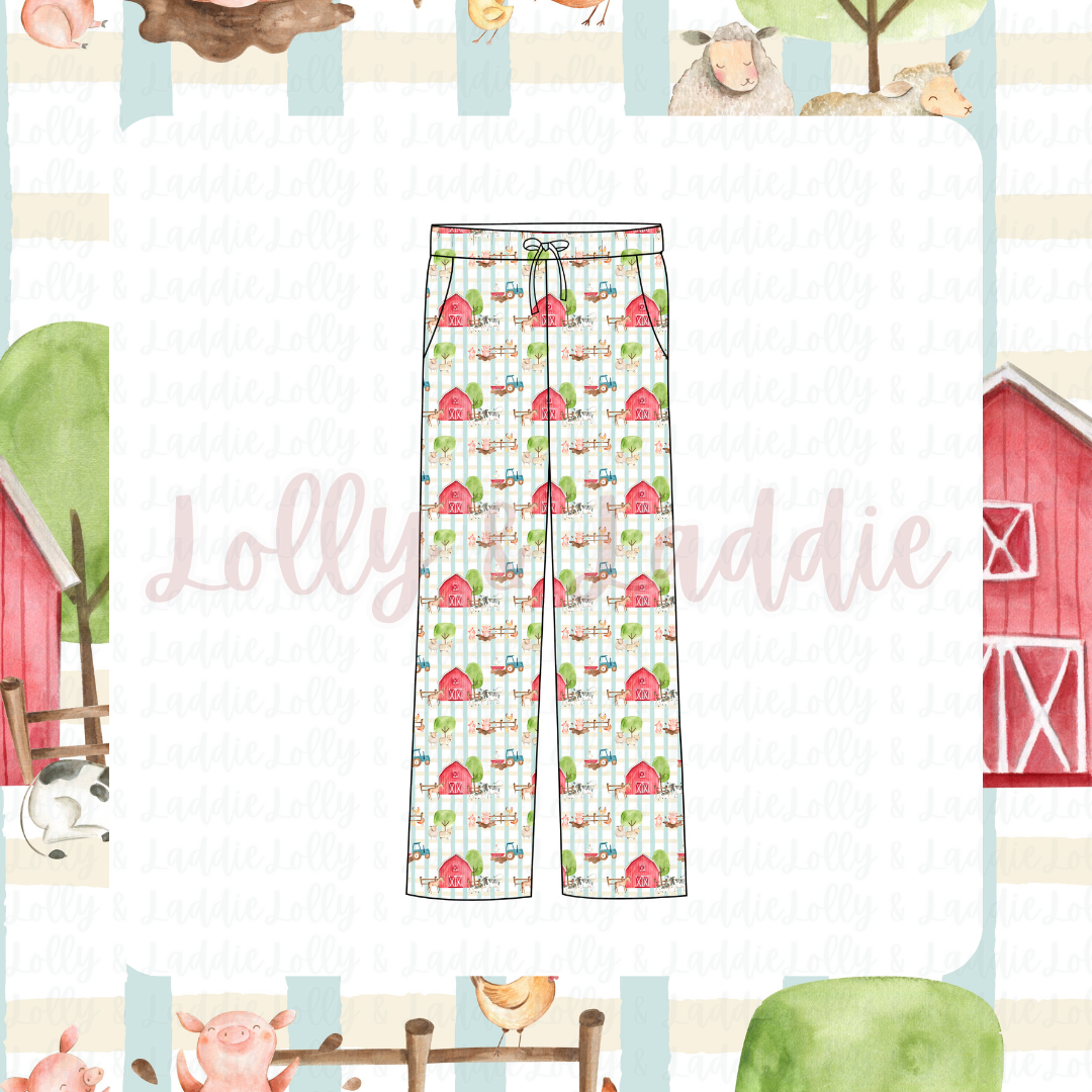 Little Red Barn - Adult (Lounge Pants) (READY-TO-SHIP)