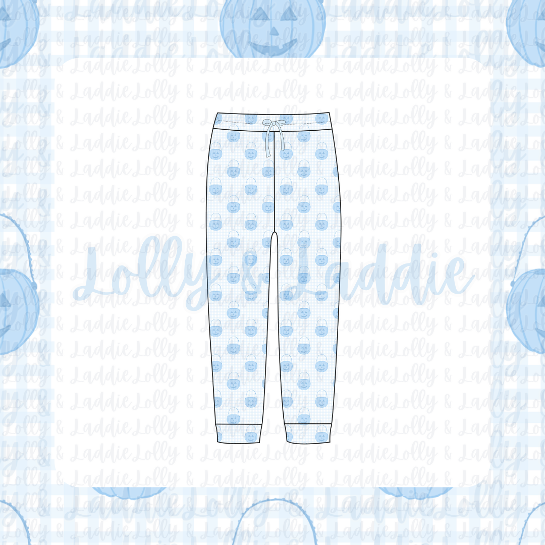 Pumpkin Pail Parade (Blue) - Adult (Jogger Pants) (PRE-ORDER)