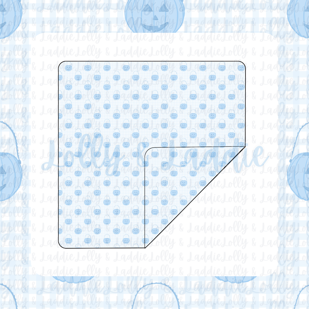 Pumpkin Pail Parade (Blue) - Blanket (PRE-ORDER)