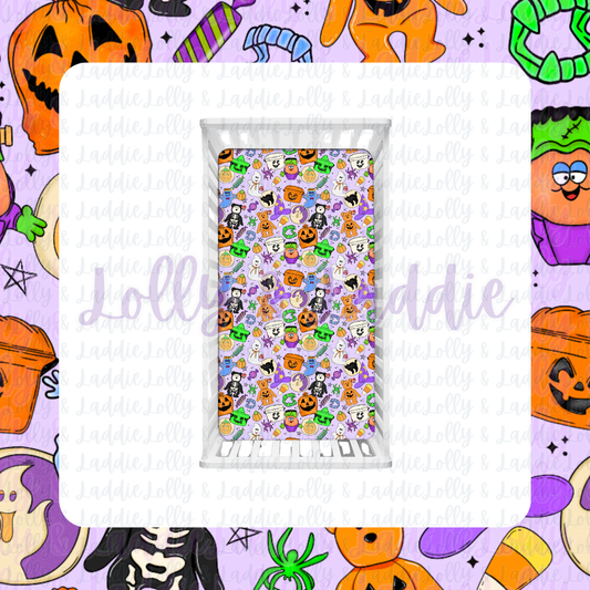 Halloween Time Capsule - Crib Sheet (READY-TO-SHIP)