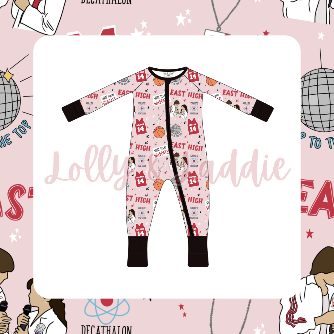 East High (Pink) - 0/3 Month Sleeper (OLD MANUFACTURER/FINAL SALE/NEW SIZING)