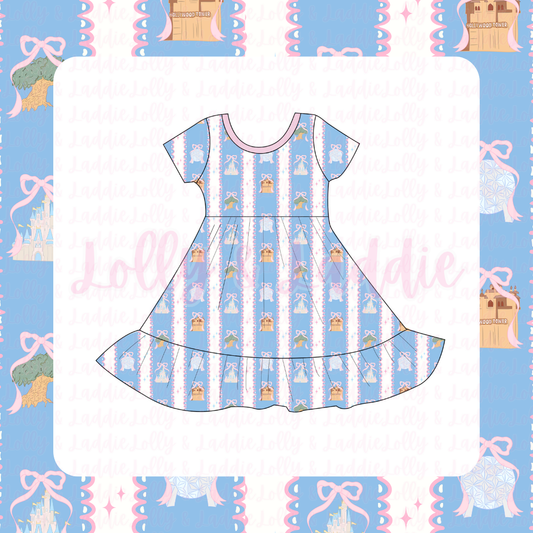 Park Hopper - Short Sleeve Twirl Dress (READY-TO-SHIP)