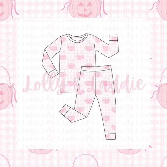 Pumpkin Pail Parade (Pink) - Kid (Pant Set) (READY-TO-SHIP)