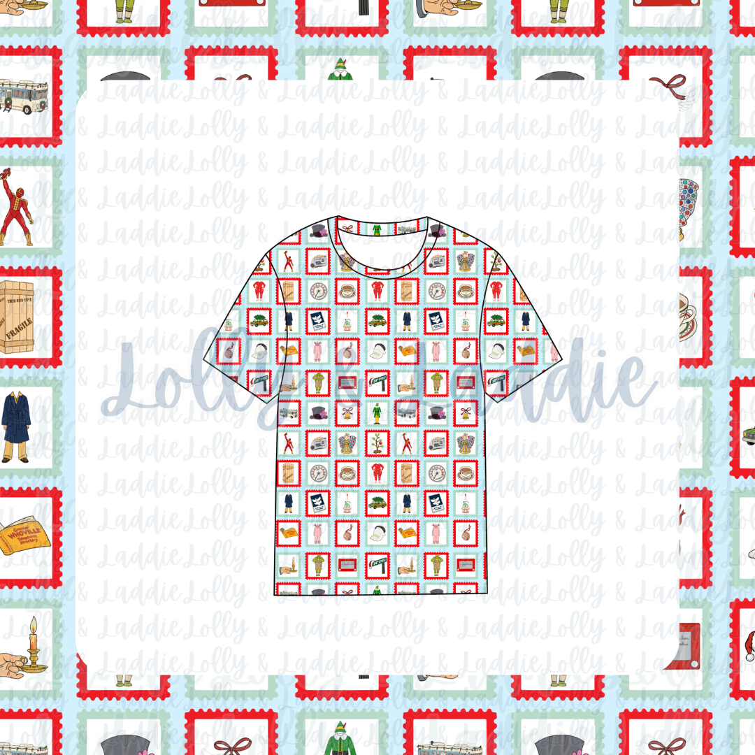 Reel Merry Christmas - Adult (Short-Sleeve Pajama Top) (PRE-ORDER)