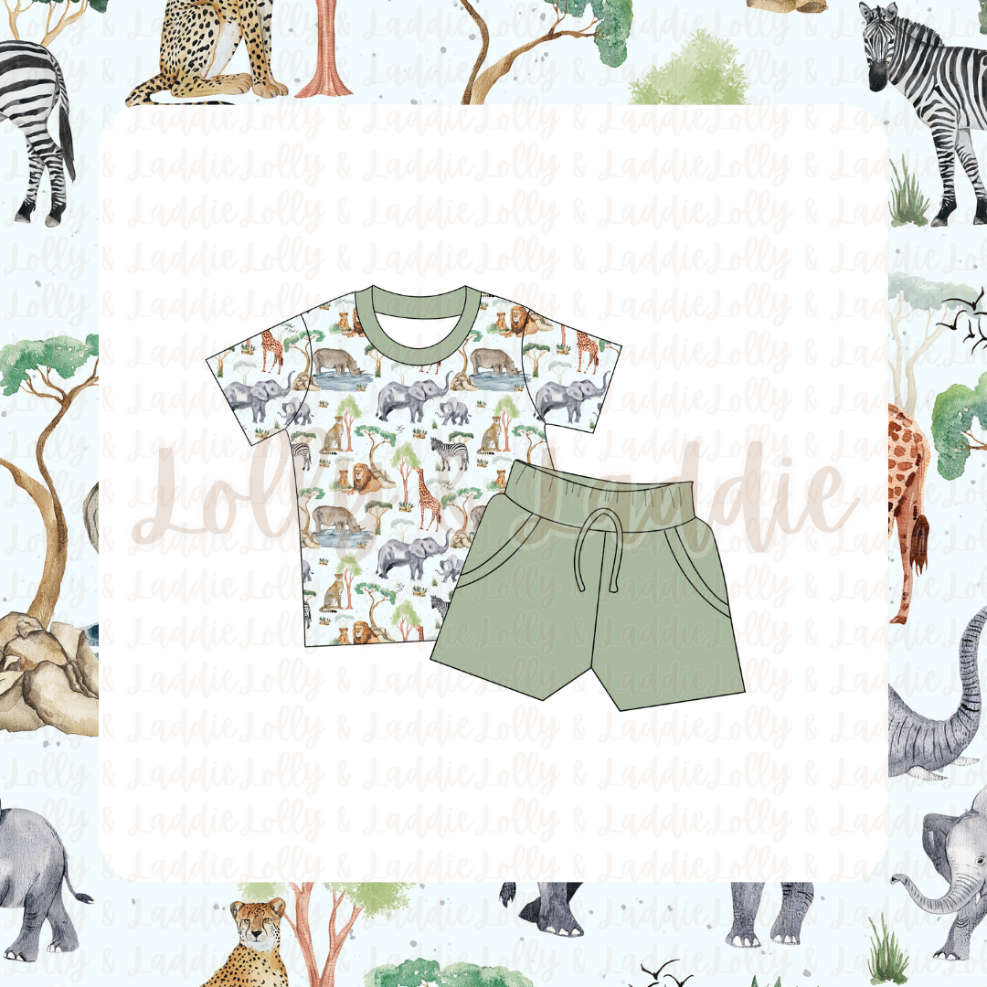 Safari Social - Kid (Short Sleeve Play Set) (READY-TO-SHIP)