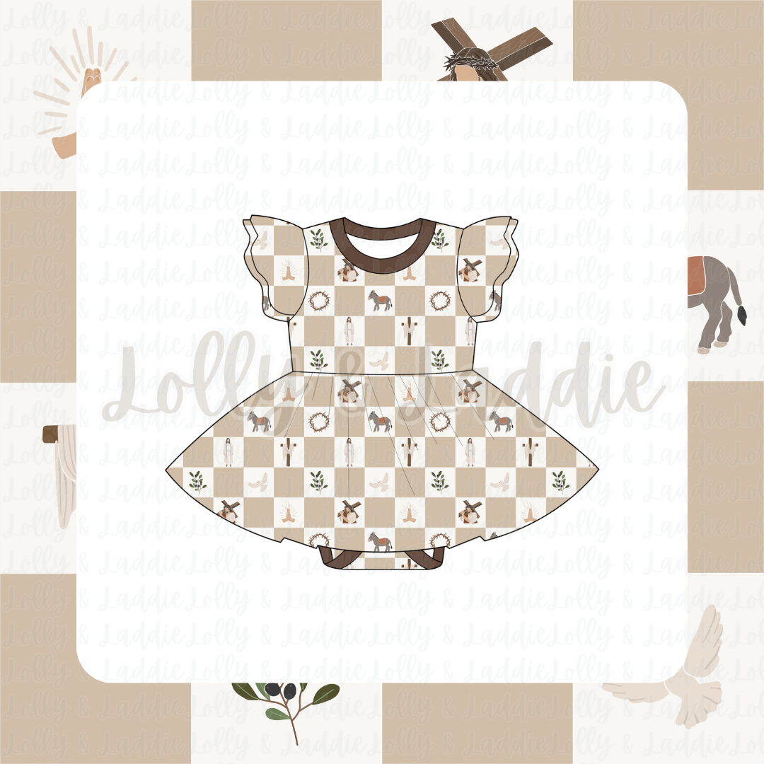 Redeeming Love - Short Sleeve Twirl Dress with Bodysuit (READY-TO-SHIP)
