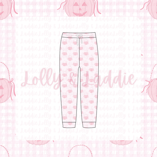 Pumpkin Pail Parade (Pink) - Adult (Jogger Pants) (READY-TO-SHIP)