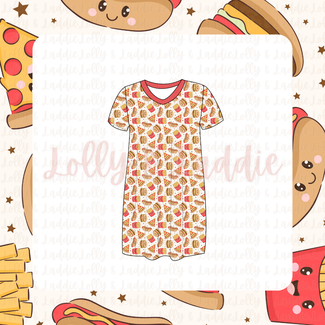 Little Foodies - Women’s Sleep Dress (READY-TO-SHIP)