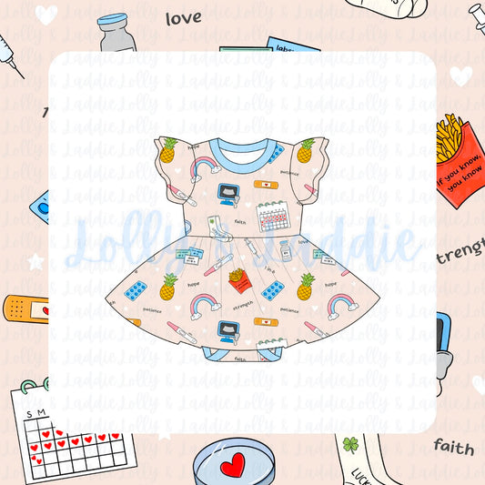 Worth The Wait - Short Sleeve Twirl Dress with Bodysuit (READY-TO-SHIP)
