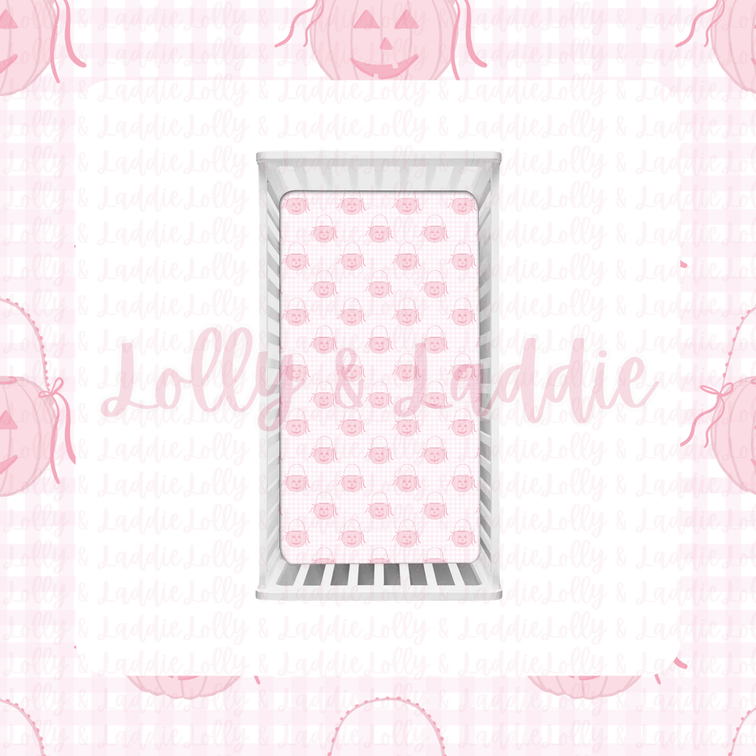 Pumpkin Pail Parade (Pink) - Crib Sheet (PRE-ORDER)