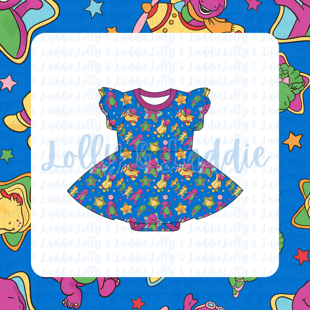 The Backyard Crew - Short Sleeve Twirl Dress with Bodysuit (PRE-ORDER)