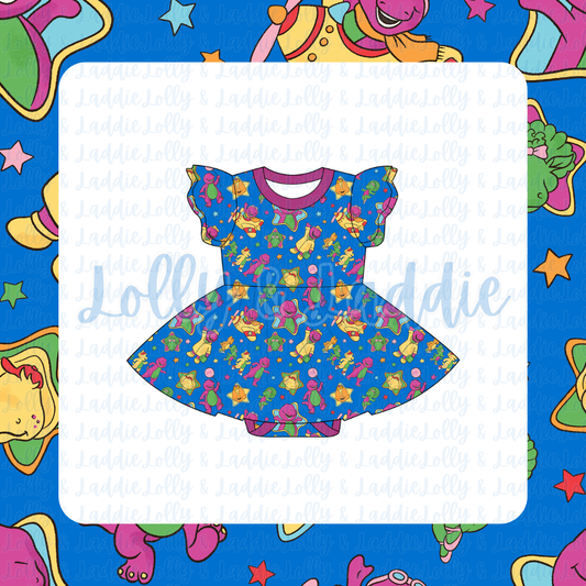 The Backyard Crew - Short Sleeve Twirl Dress with Bodysuit (PRE-ORDER)