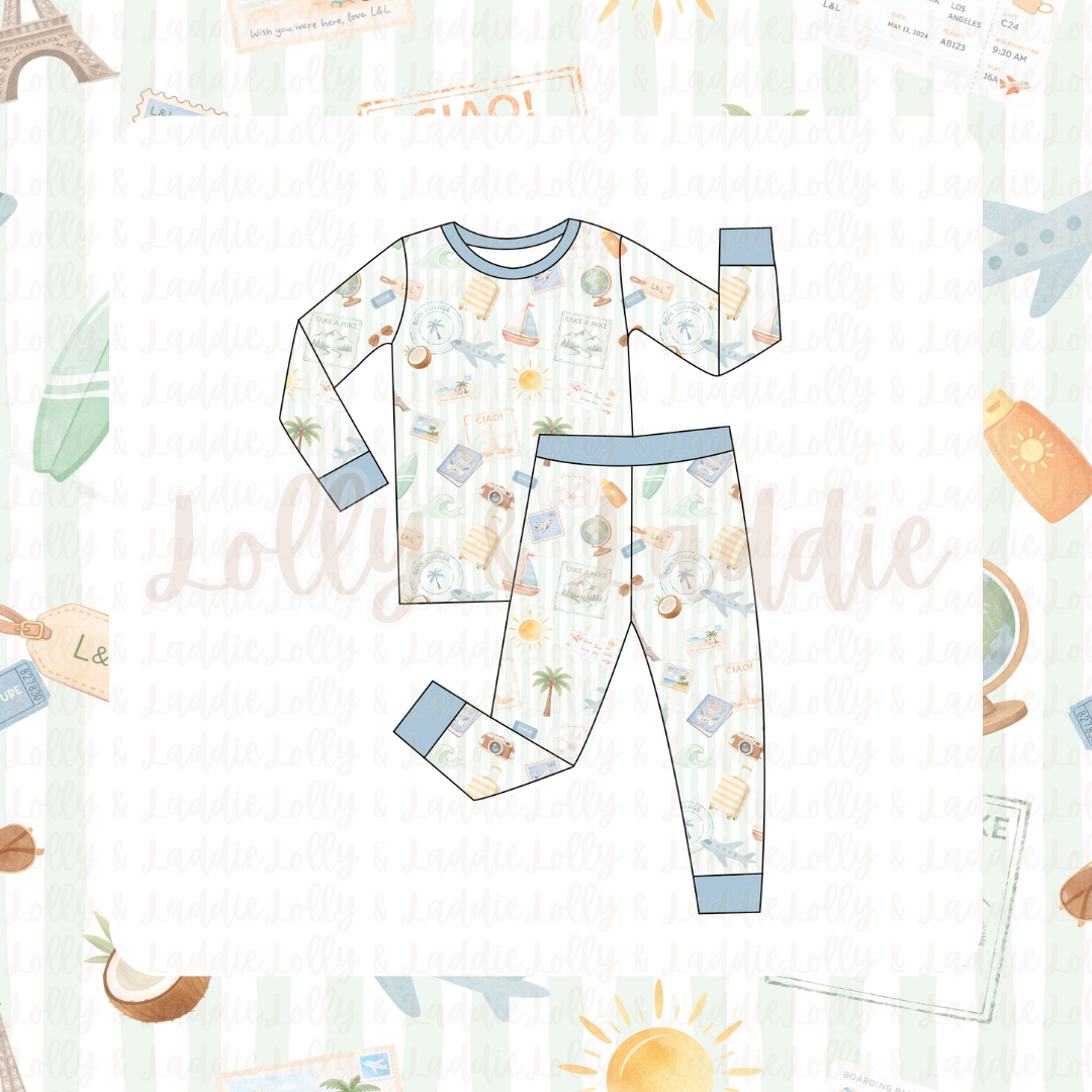 Wish You Were Here - Kid (Pant Set) (READY-TO-SHIP)