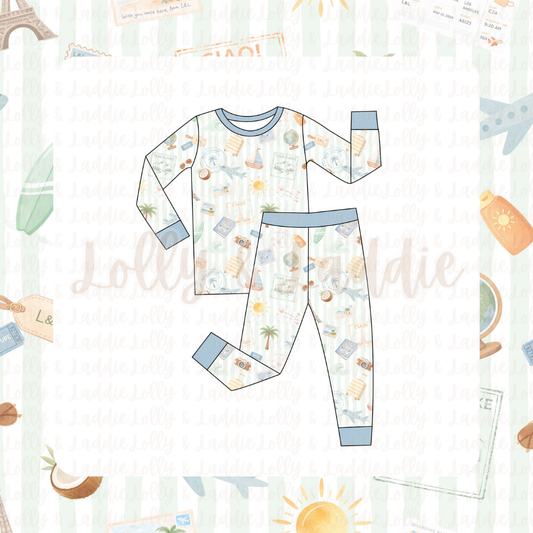 Wish You Were Here - Kid (Pant Set) (READY-TO-SHIP)