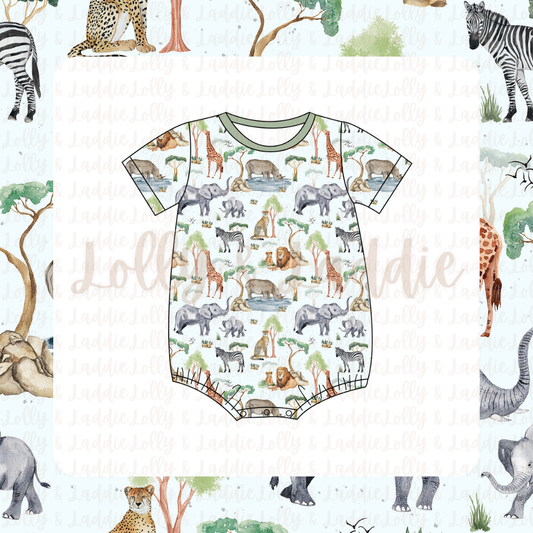 Safari Social - T-Shirt Romper (READY-TO-SHIP)