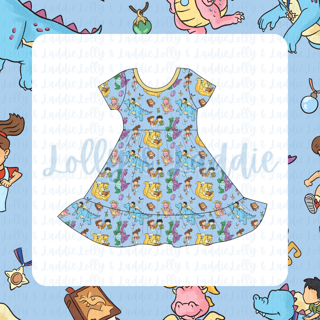 A Wish Away - Short Sleeve Twirl Dress (PRE-ORDER)