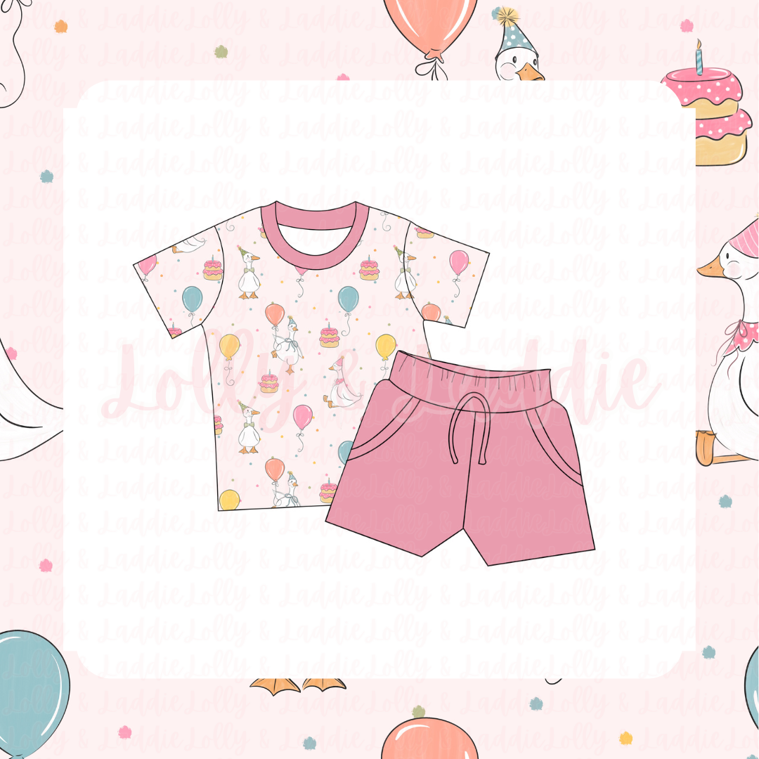 Flappy Birthday (Pink) - Kid (Short Sleeve Play Set) (PRE-ORDER)